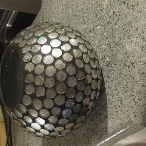 Silver ceramic bowel